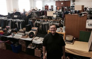 The Rev. David Boisclair stands in front of Faith Lutheran’s thrift shop that supports those in need. He is the pastor at Faith Lutheran Church and Bethesda Lutheran Church, both in St. Louis, Mo.