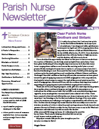 Parish-Nurse-Newsletter-Image-Spring-2015