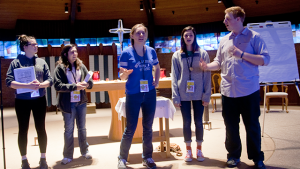 Youth at the Lutheran Youth Fellowship Teen Leadership Training practice teaching the faith to their peers. Photo by Jessica Bordeleau // LCMS Youth Ministry