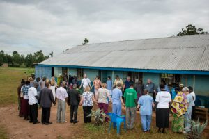 An LCMS Mercy Medical Team prays before clinic