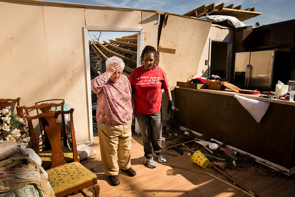 TORNADO DAMAGE IN TUPELO, MISSISSIPPI