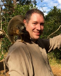 Team chaplain, Rev. Michael Meyer, makes a new friend.