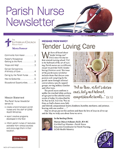Parish Nurse Newsletter: Fall 2016