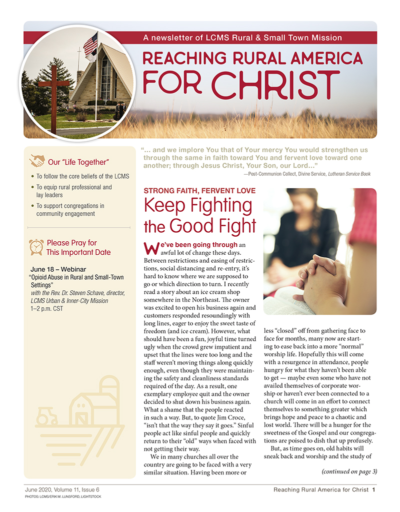 LCMS Rural and Small-Town Mission: June 2020 Newsletter